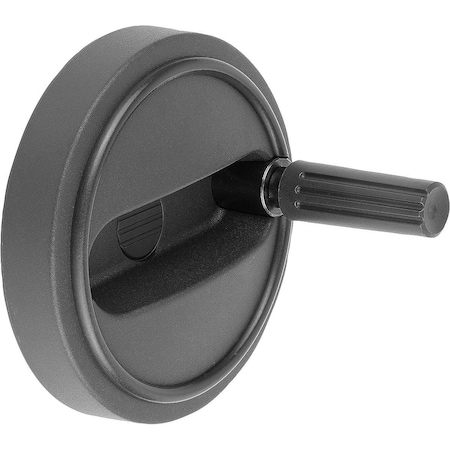 Kipp Handwheel D1=160, Reamed Hole W Slot D2=14H7, B3=5, T=16, 3, W.Transv.Bore D7=M06, Size:4, Plastic,  K0257.416014056